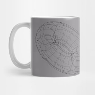 3d wireframe sphere design Mug